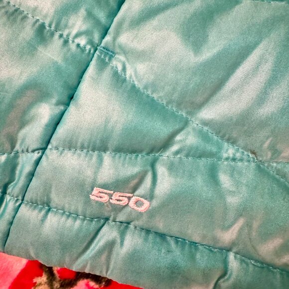 North Face Women’s 550 Reversible Down Vest XL Teal Turquoise Gray Lightweight - Picture 8 of 14